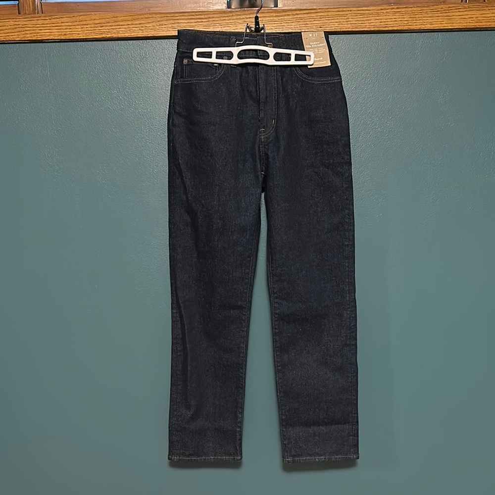 NWT Madewell Curvy 90’s straight jeans size 27